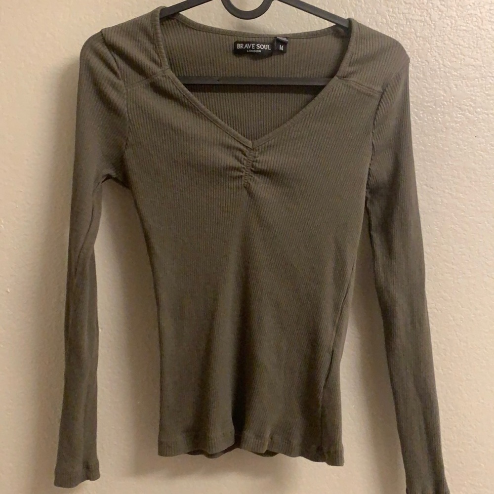 Long Sleeve Green Top